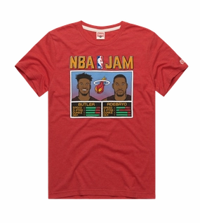 Homage Miami HEAT Mashup Jimmy Butler & Bam Adebayo NBA Jam Tee