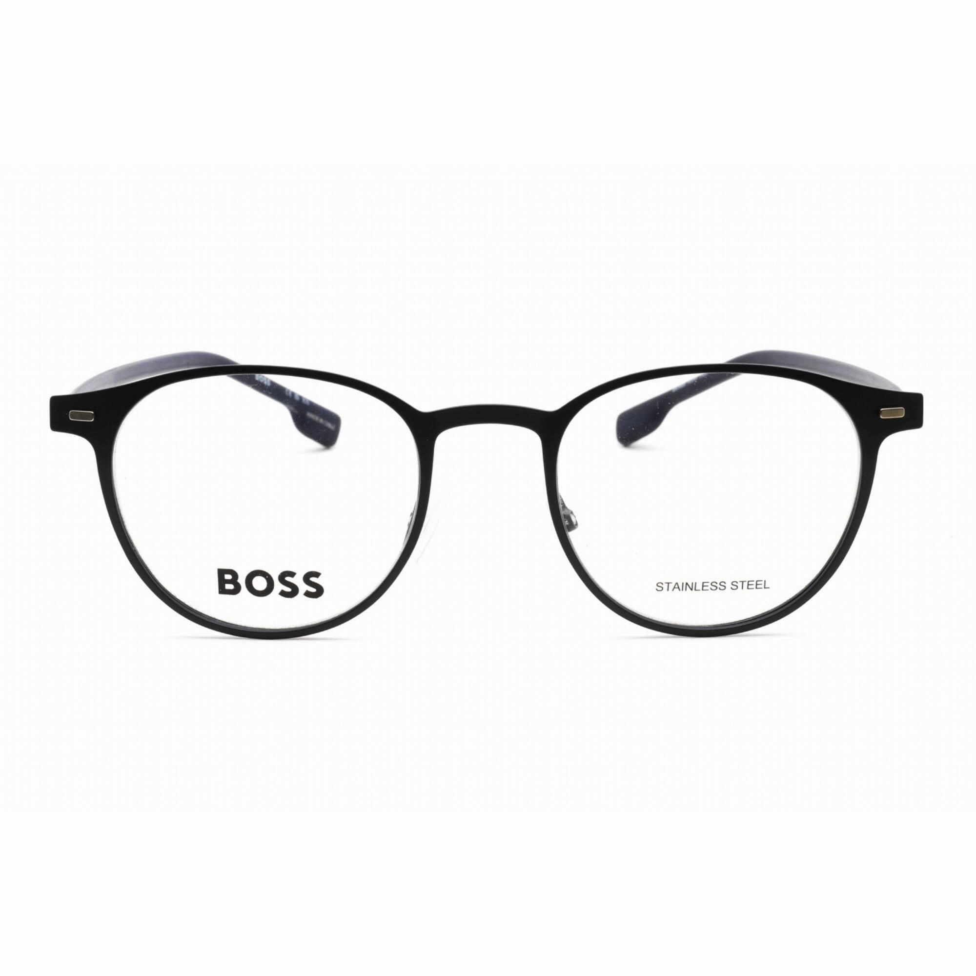 Hugo Boss Men's Eyeglasses - Full Rim Matte Blue Metal Oval Shape Frame | 1010 0FLL 00
