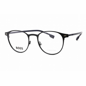 Hugo Boss Men's Eyeglasses - Full Rim Matte Blue Metal Oval Shape Frame | 1010 0FLL 00