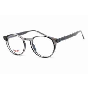 Hugo Men's Eyeglasses - Clear Lens Grey Plastic Round Shape Frame | HG 1164 0KB7 00