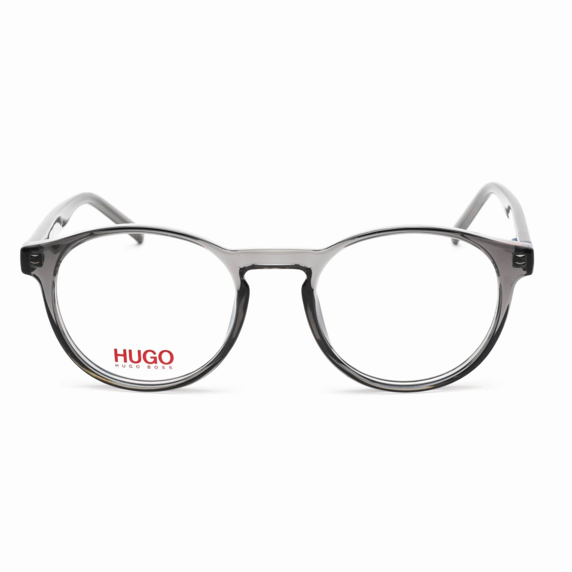 Hugo Men's Eyeglasses - Clear Lens Grey Plastic Round Shape Frame | HG 1164 0KB7 00