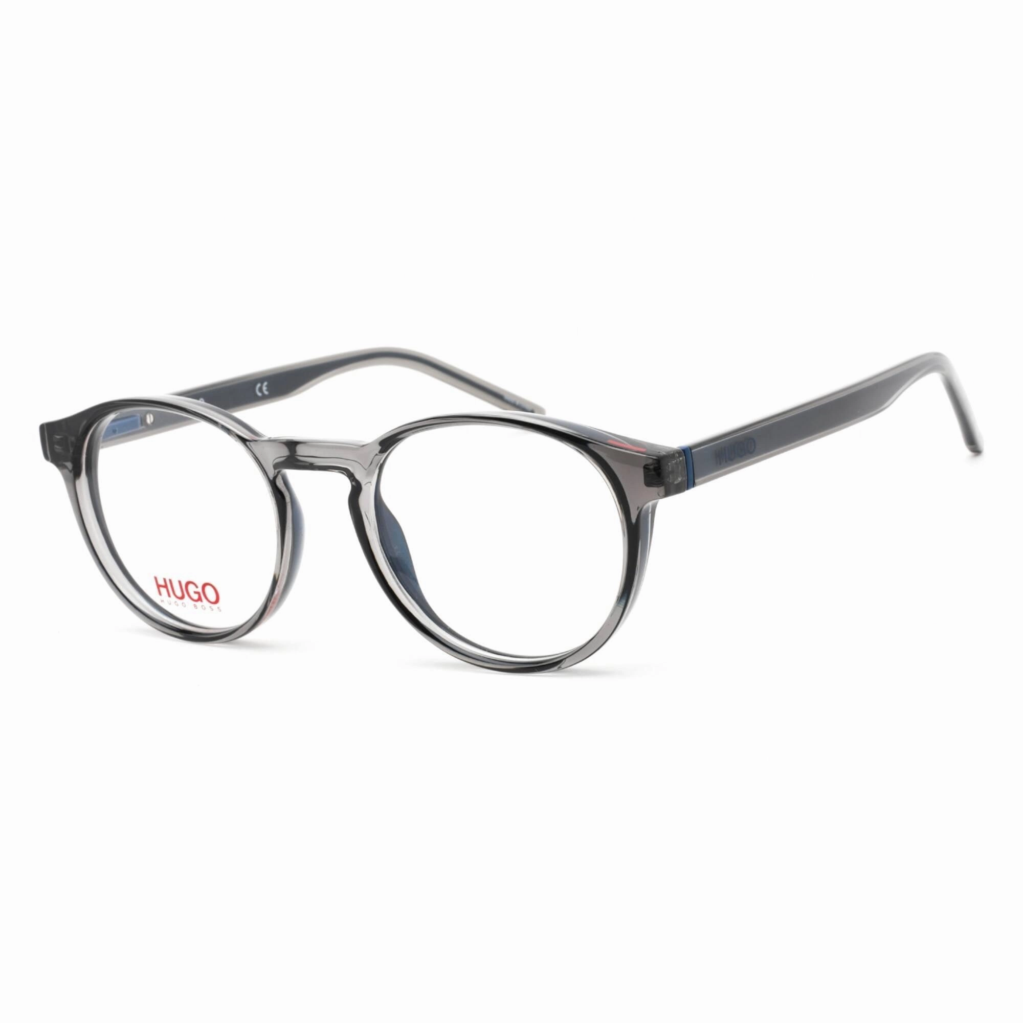 Hugo Men's Eyeglasses - Clear Lens Grey Plastic Round Shape Frame | HG 1164 0KB7 00