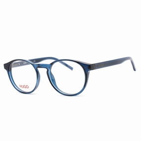 HUGO Men's Eyeglasses - Fixed Nose Pads Blue Plastic Round Frame | HG 1164 0PJP 00