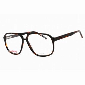 Hugo Men's Eyeglasses - Havana Plastic Pilot Full Rim Frame | HG 1200 0086 00