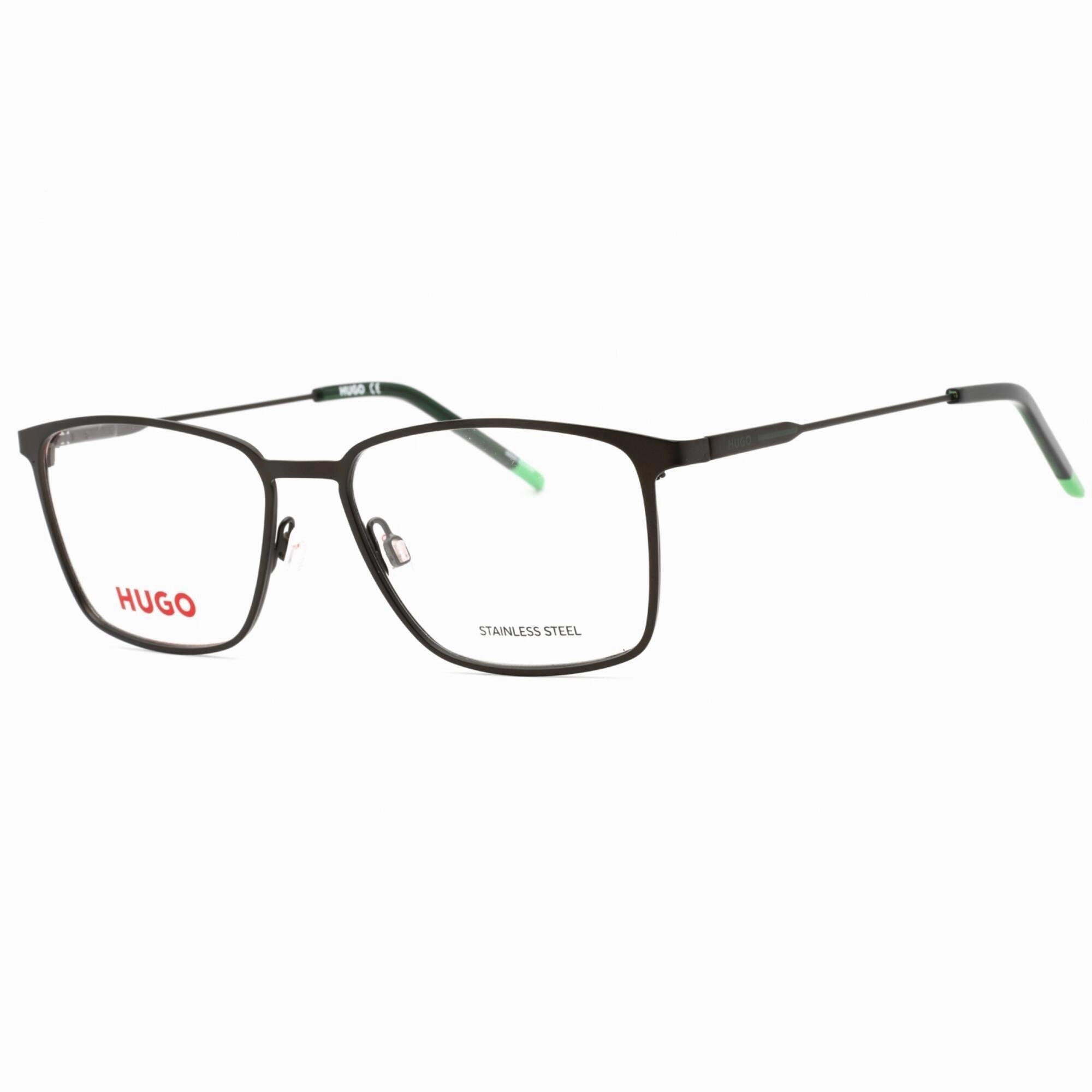 Hugo Men's Eyeglasses - Ruthenium Black Full Rim Rectangular Frame | HG 1181 0SVK 00