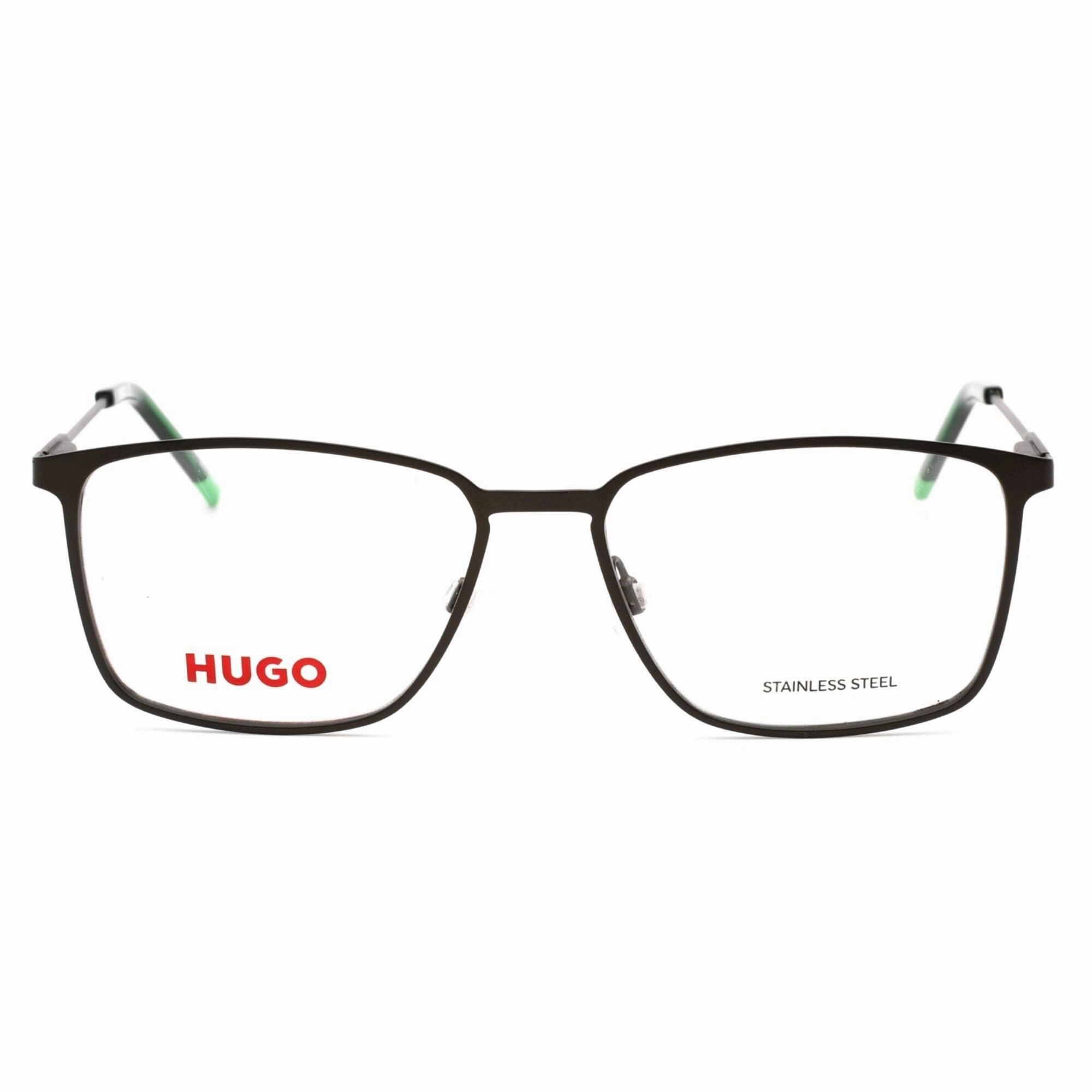 Hugo Men's Eyeglasses - Ruthenium Black Full Rim Rectangular Frame | HG 1181 0SVK 00