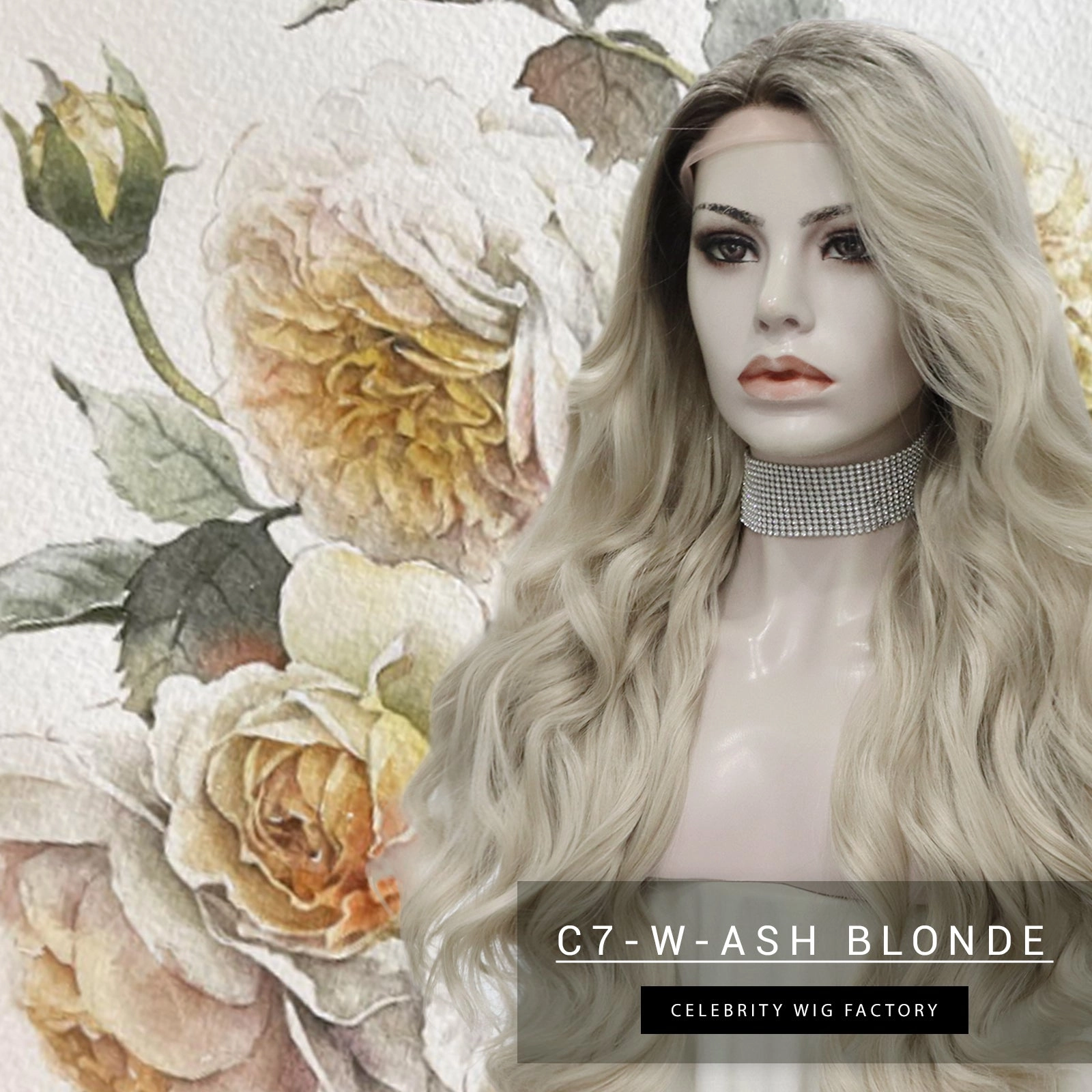 IMstyle Brittany Blonde Wigs | Long Wavy Hair | Synthetic Lace Wigs | Soft and Heat Resistant | Natural Hairline | 26 inches