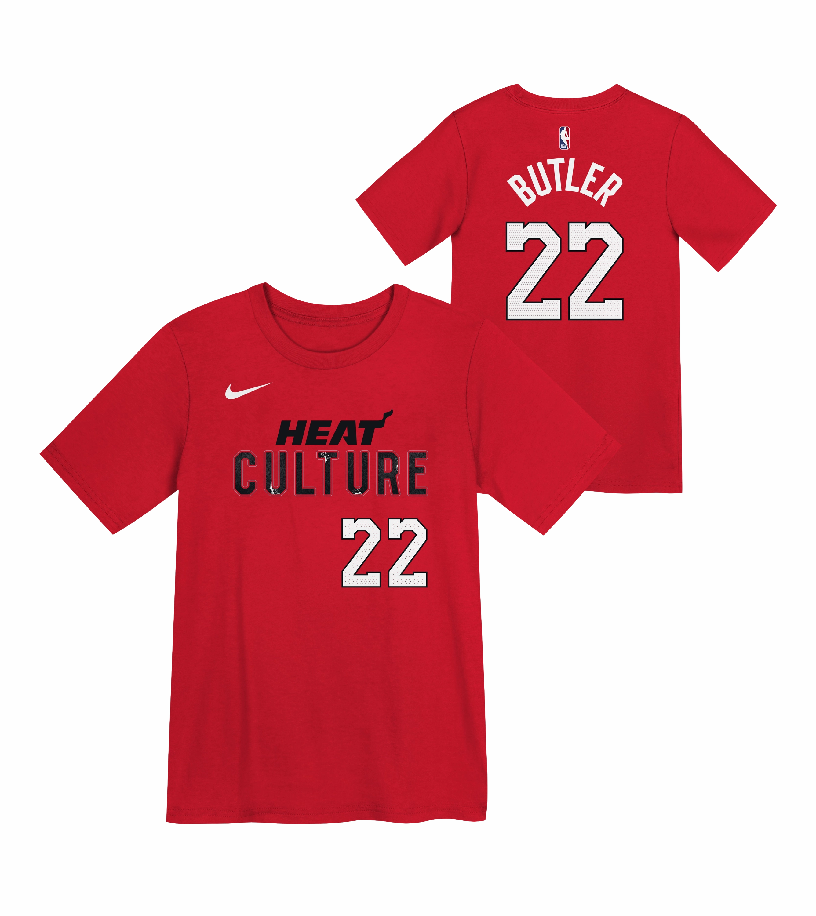 Jimmy Butler Nike HEAT Culture: Blood Red Name & Number Kids Tee
