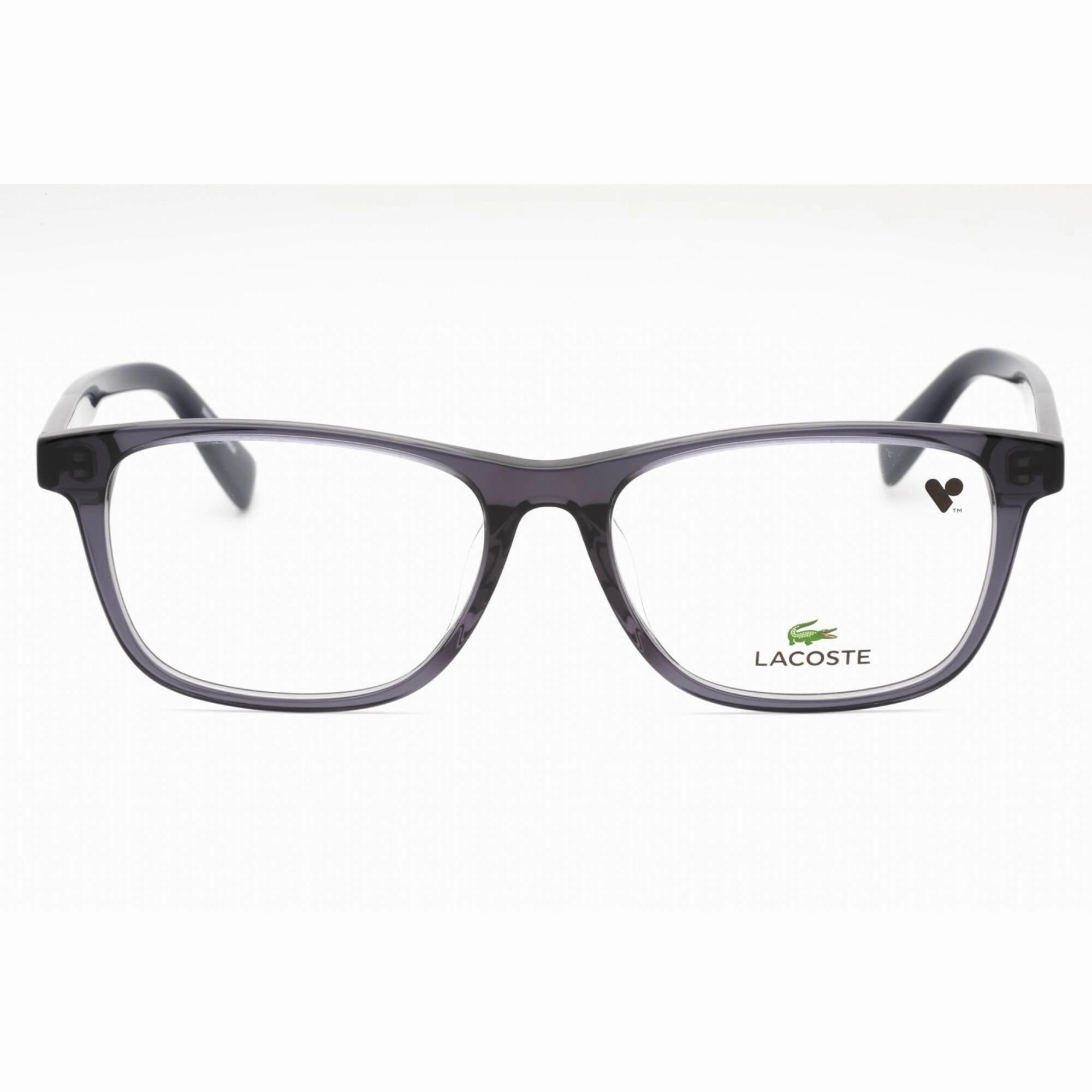 Lacoste Men's Eyeglasses - Grey Plastic Rectangular Full Rim Frame | L2916LB 020