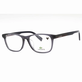 Lacoste Men's Eyeglasses - Grey Plastic Rectangular Full Rim Frame | L2916LB 020