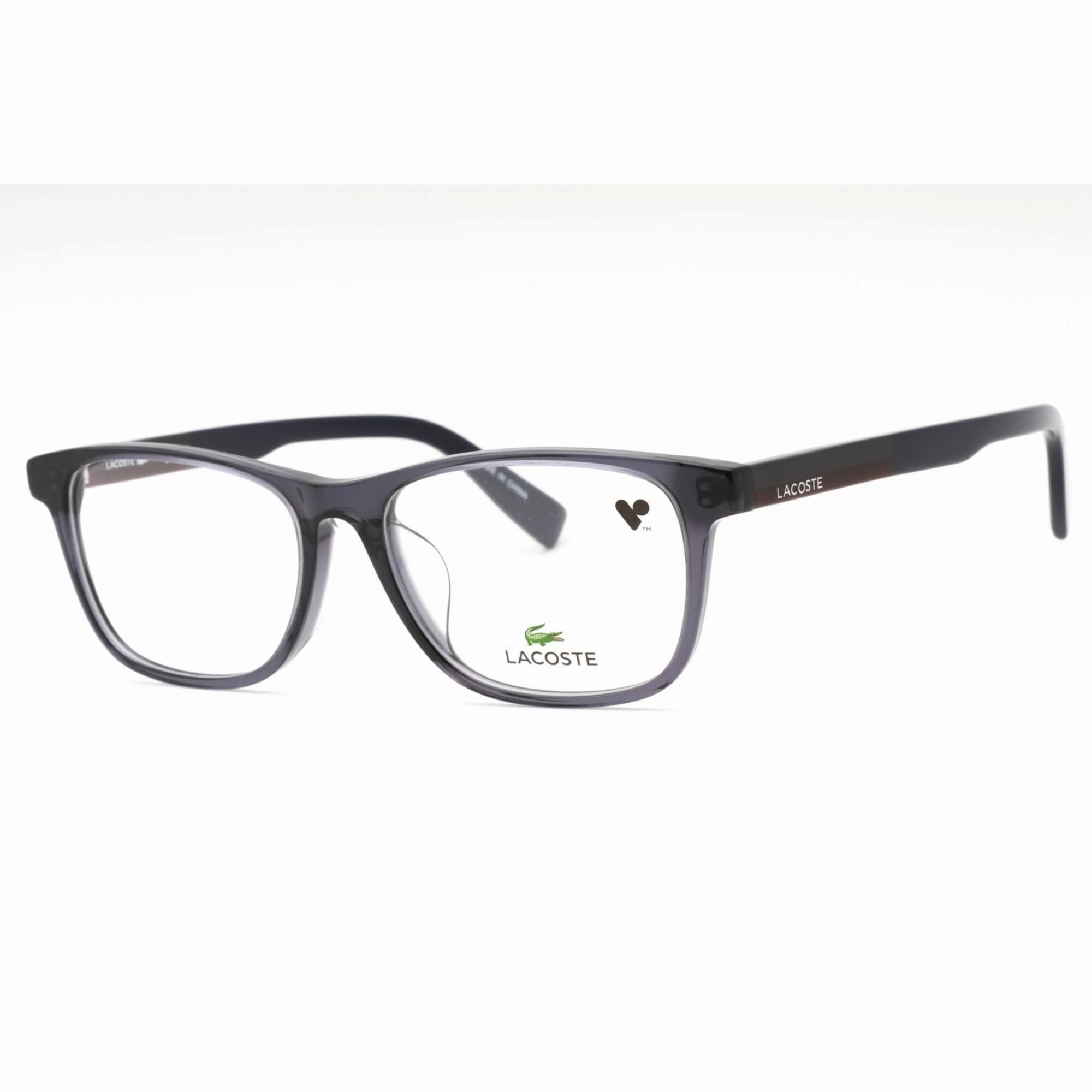 Lacoste Men's Eyeglasses - Grey Plastic Rectangular Full Rim Frame | L2916LB 020