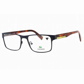 Lacoste Men's Eyeglasses - Matte Blue Rectangular Shape Frame Clear Lens | L2283 401