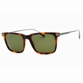 Lacoste Men's Sunglasses - Havana Acetate Square Shape Frame Green Lens | L6017S 214