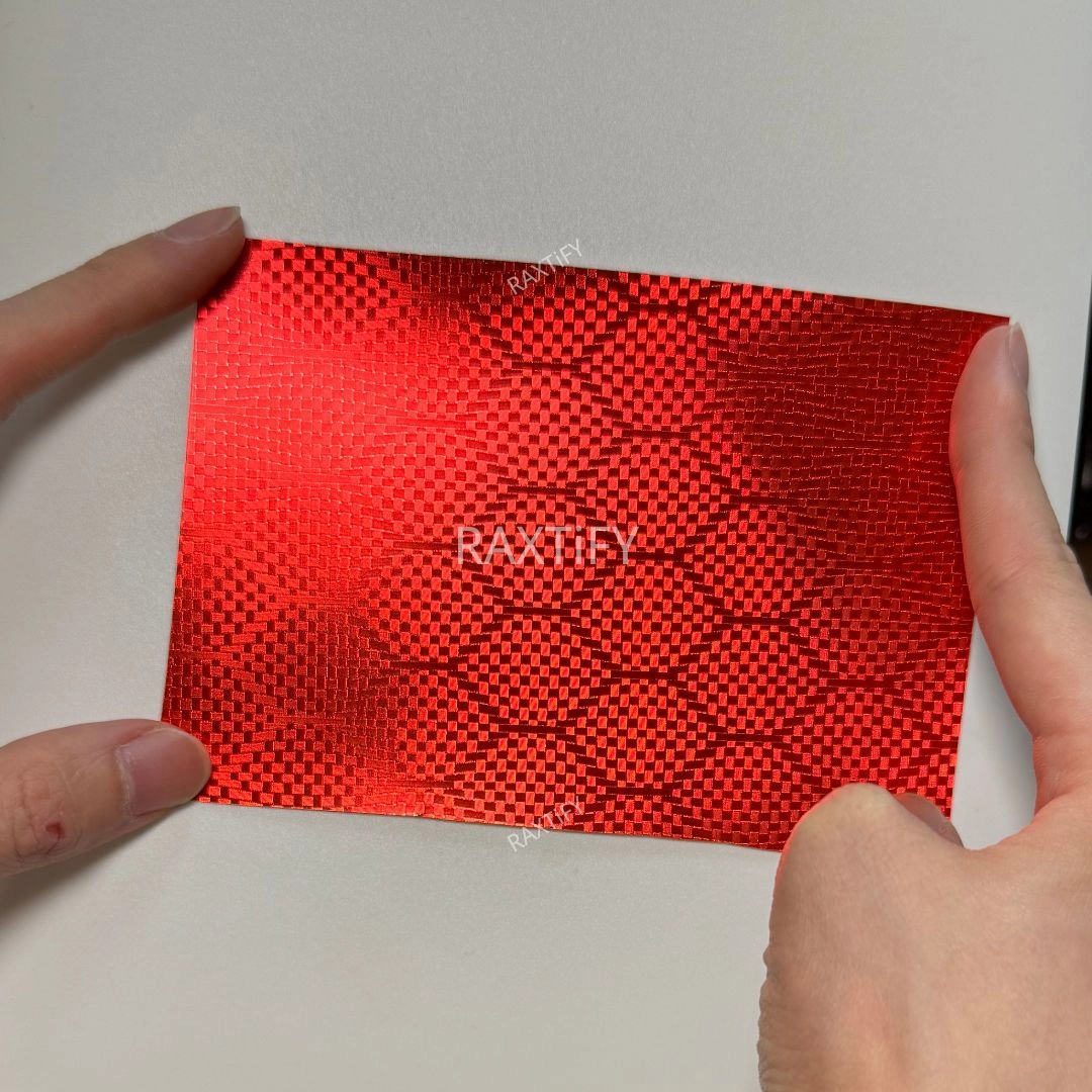 Matte Honeycomb Carbon Fiber Red Vinyl Wrap