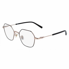 MCM Men's Eyeglasses - Shiny Rose Gold/Black Metal Geometric Frame | MCM 2141A 781