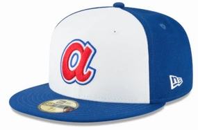 Men's Atlanta Braves Cooperstown Collection White/Royal 59Fifty Fitted Hat