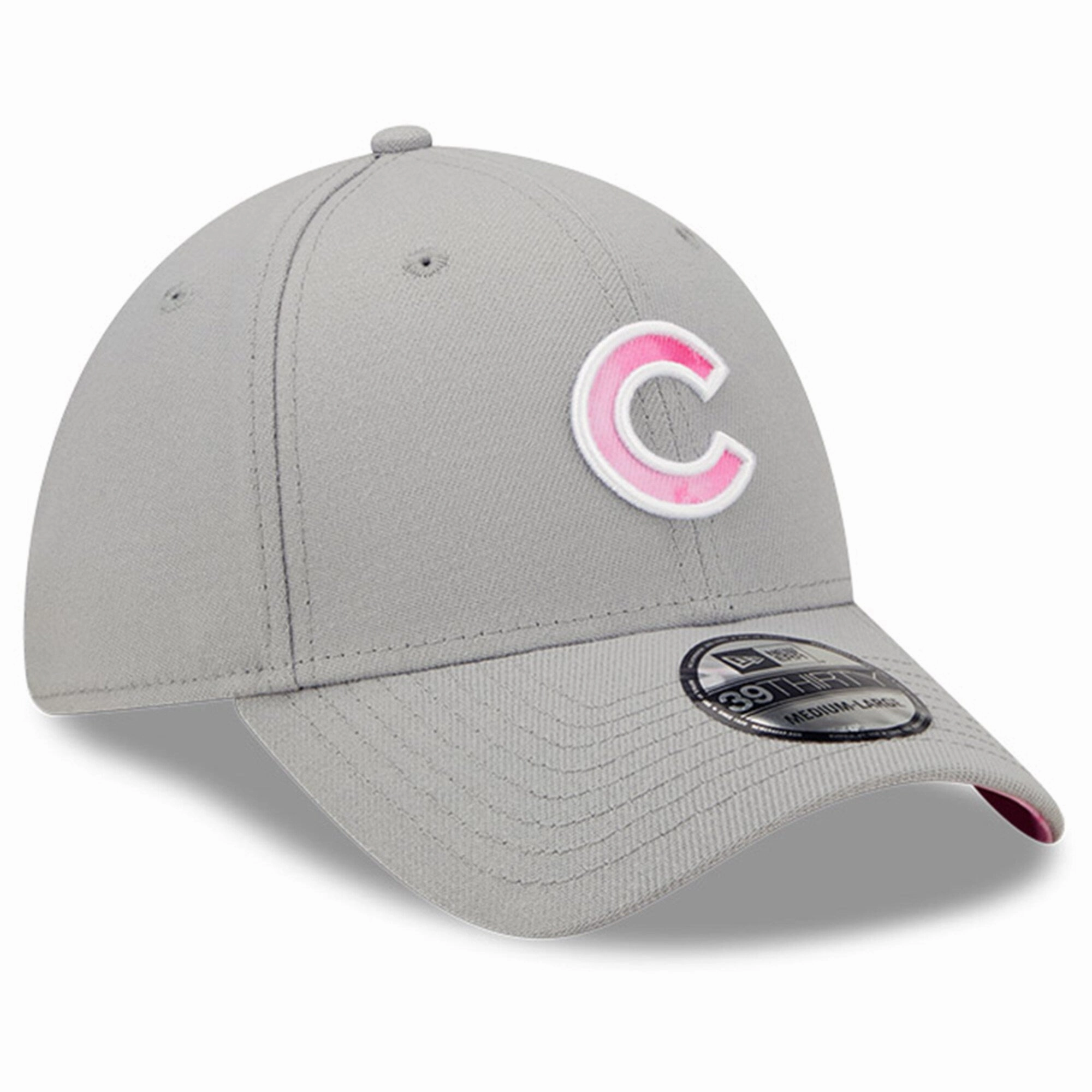 Men's Chicago Cubs New Era Gray/Pink 2022 Mother's Day 39THIRTY Flex Hat
