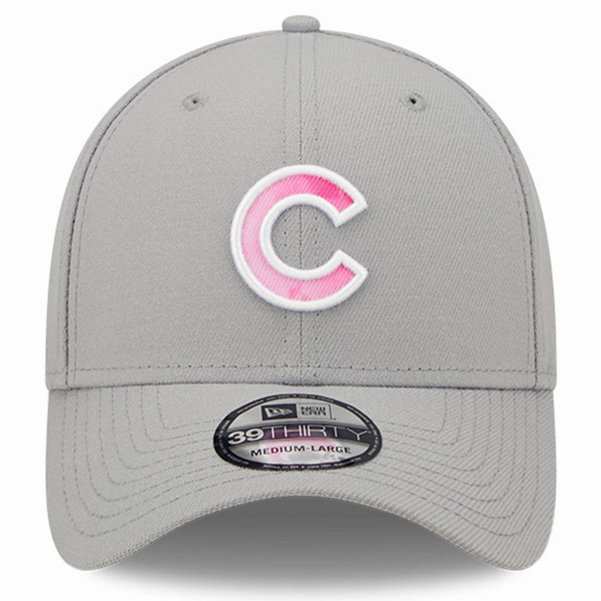 Men's Chicago Cubs New Era Gray/Pink 2022 Mother's Day 39THIRTY Flex Hat