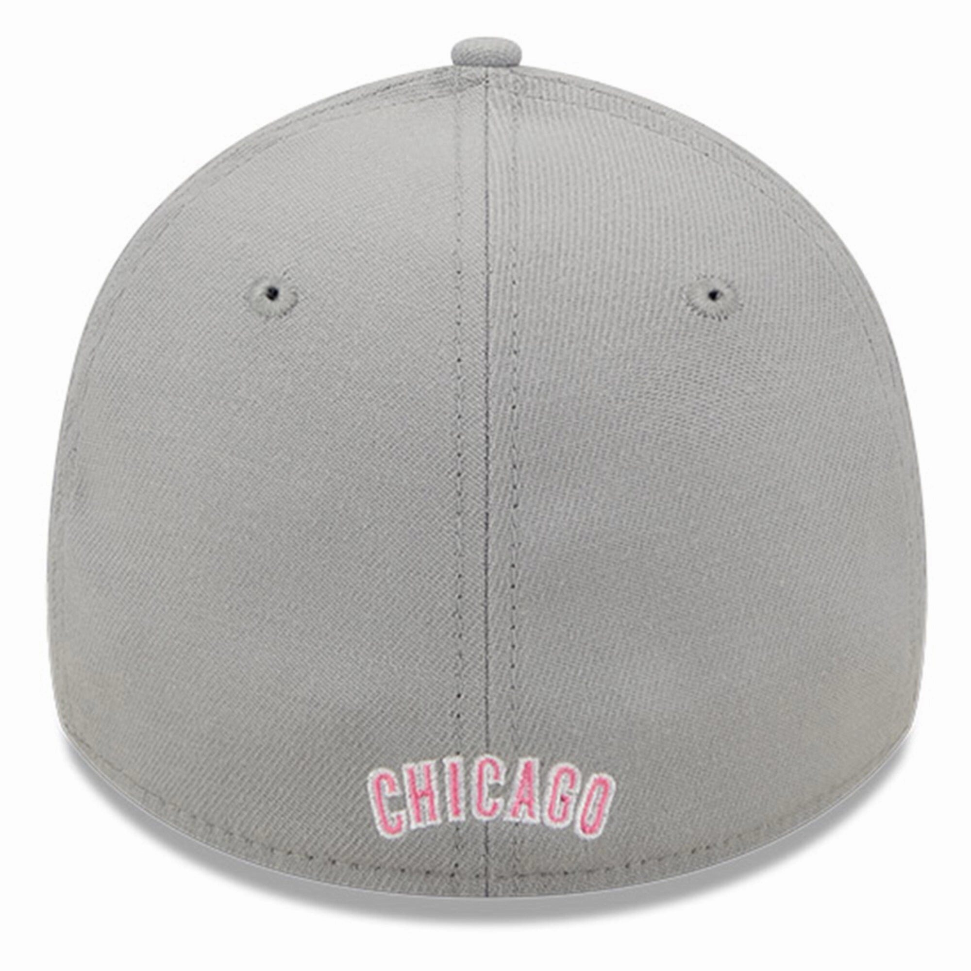 Men's Chicago Cubs New Era Gray/Pink 2022 Mother's Day 39THIRTY Flex Hat