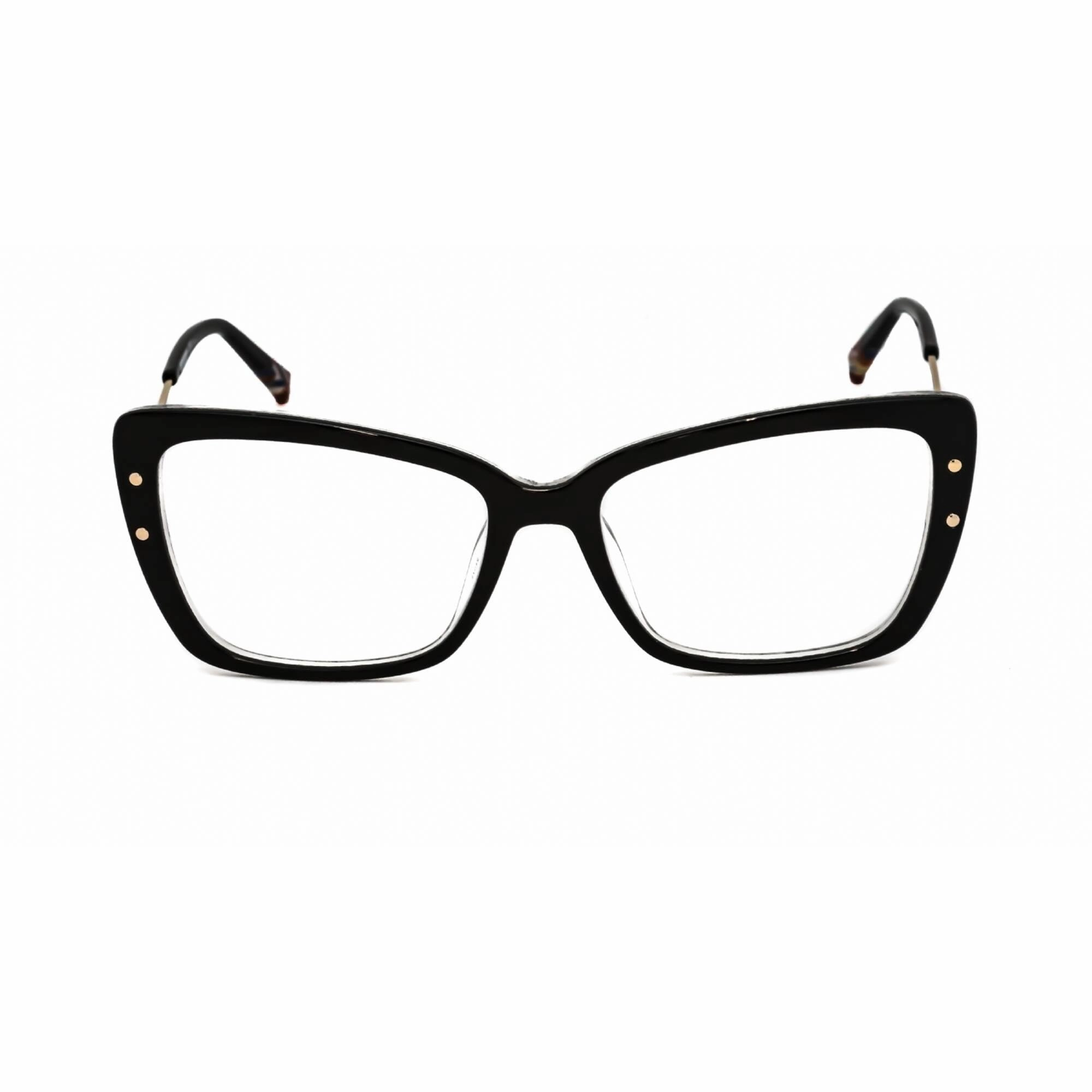 Missoni Men's Eyeglasses - Full Rim Black Plastic Aviator Shape Frame | MIS0028 807 00