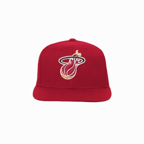 Mitchel & Ness Miami HEAT Flat Brim Youth Snapback