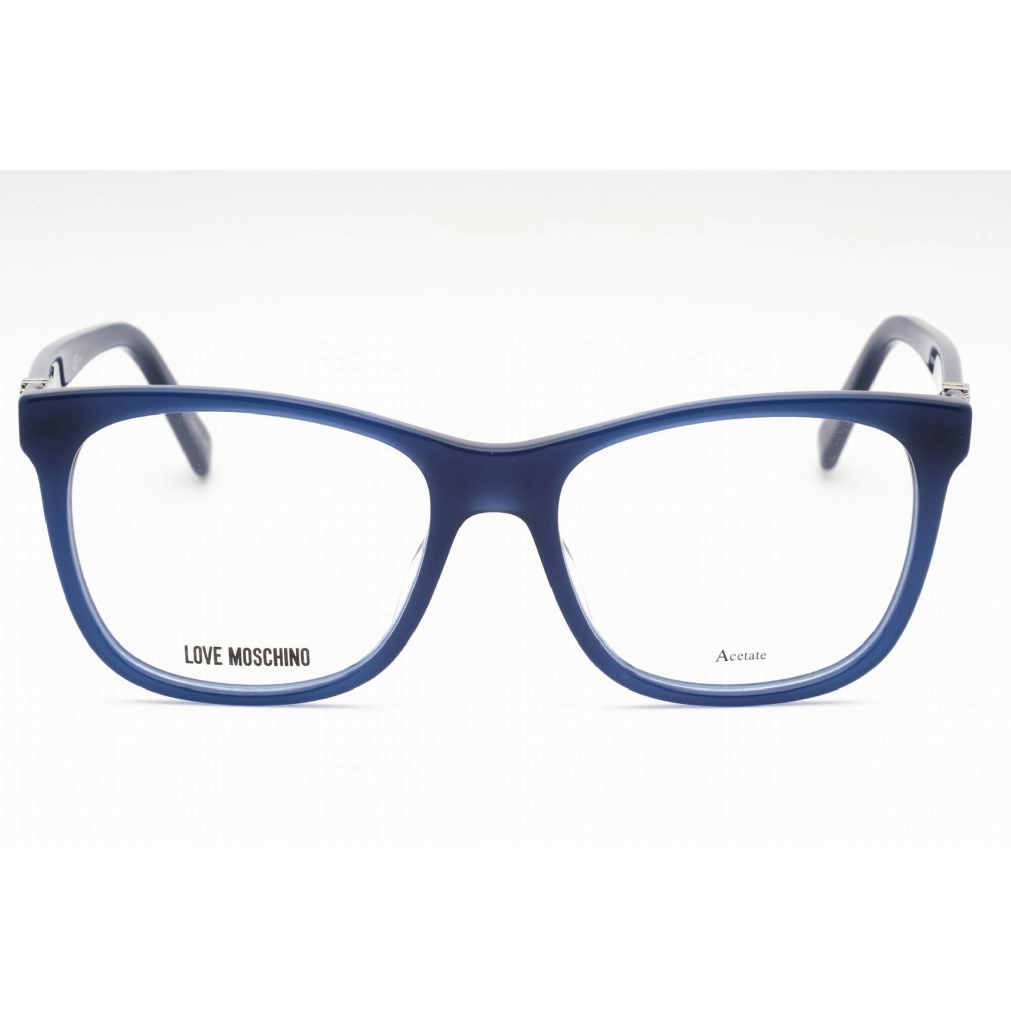 Moschino Love Men's Eyeglasses - Blue Plastic Rectangular Full Rim | MOL520 0PJP 00