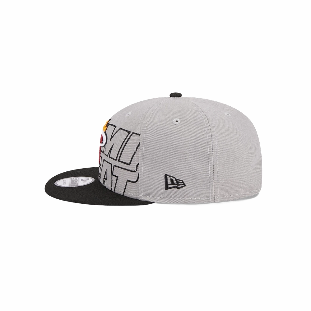 New Era Miami HEAT 2023 Draft Grey Snapback