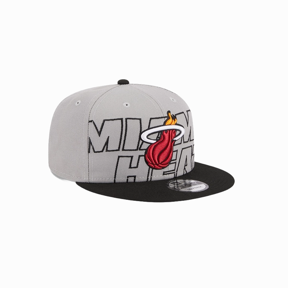 New Era Miami HEAT 2023 Draft Grey Snapback