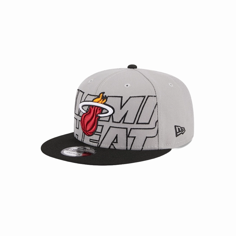 New Era Miami HEAT 2023 Draft Grey Snapback