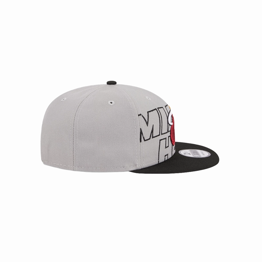 New Era Miami HEAT 2023 Draft Grey Snapback