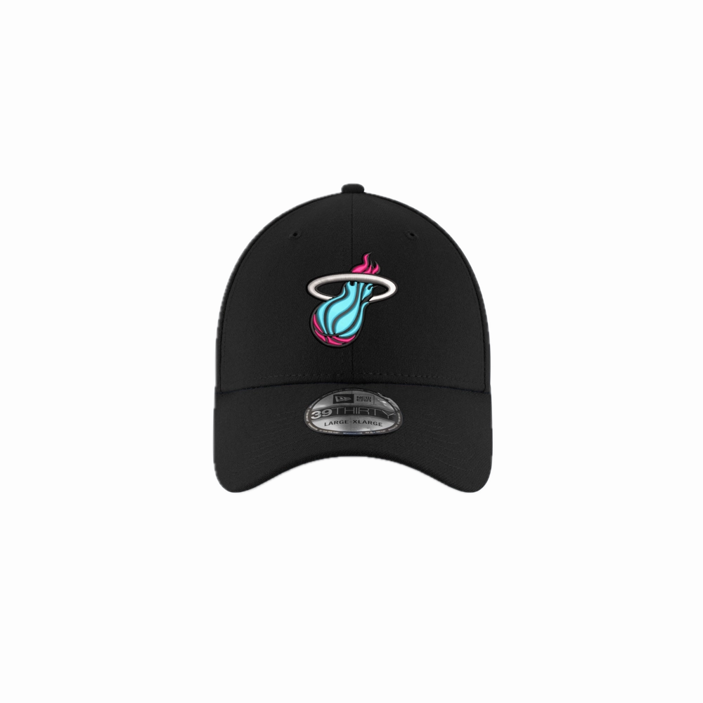 New Era Miami Heat Original Vice Black Flex Fit Hat