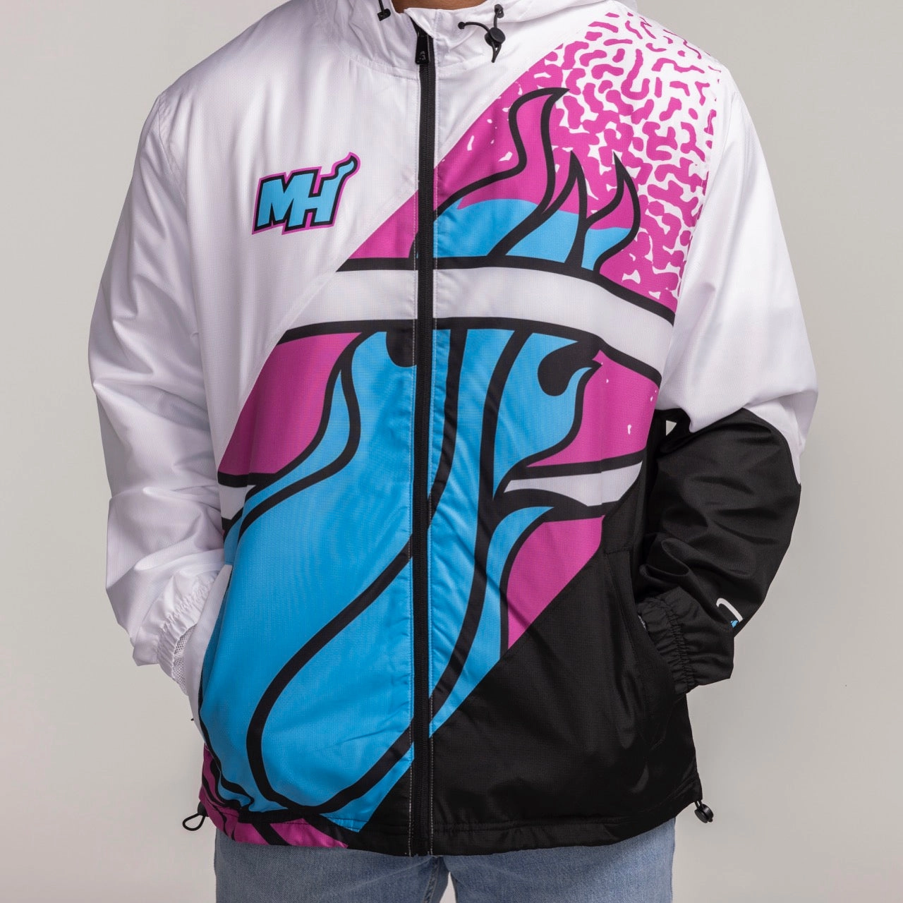 New Era Miami HEAT Original Vice Windbreaker Jacket