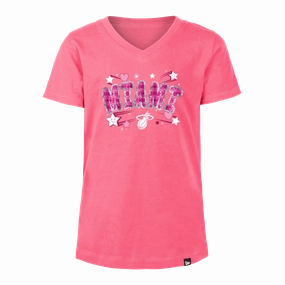 New Era Miami HEAT Sequins Girls Tee