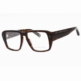 Philipp Plein Men's Eyeglasses - Shiny Havana Plastic Square Shape Frame | VPP081 0722