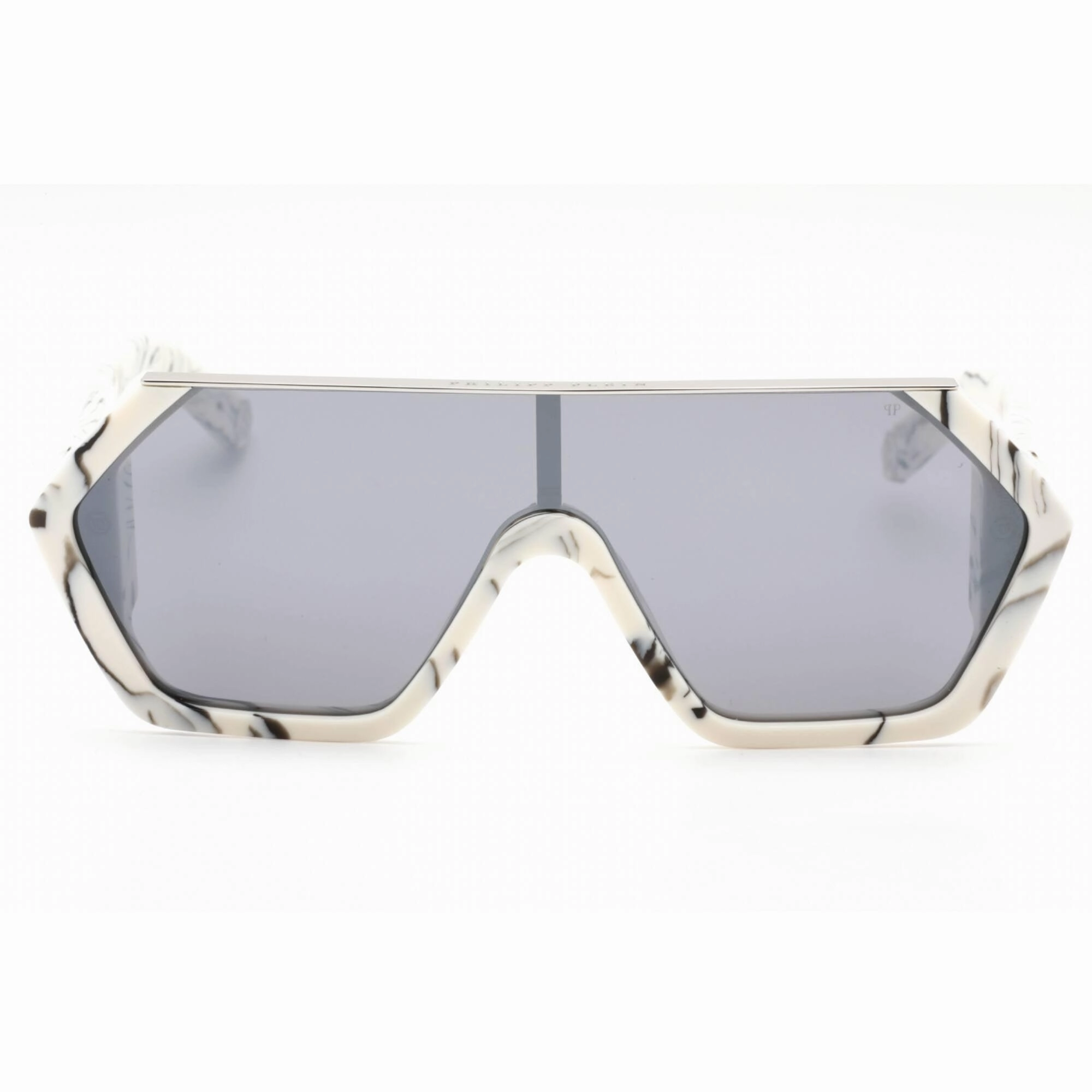Philipp Plein Men's Sunglasses - Plastic Frame Smoke/Mirror Silver Lens | SPP047 9YLX