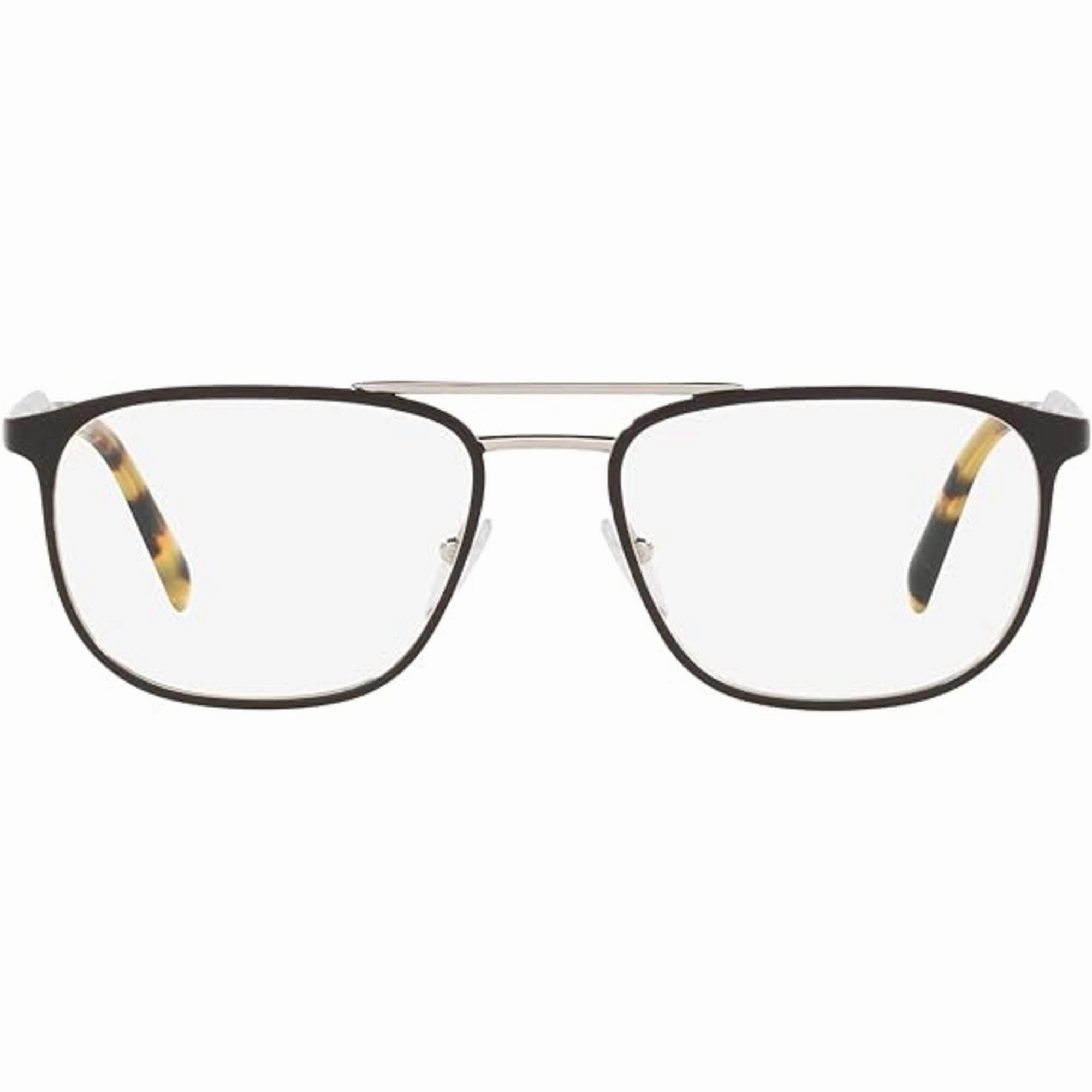 Prada Men's Eyeglasses - Top Matt Black Silver Metal Frame | PRADA 0PR54XV 5241O154