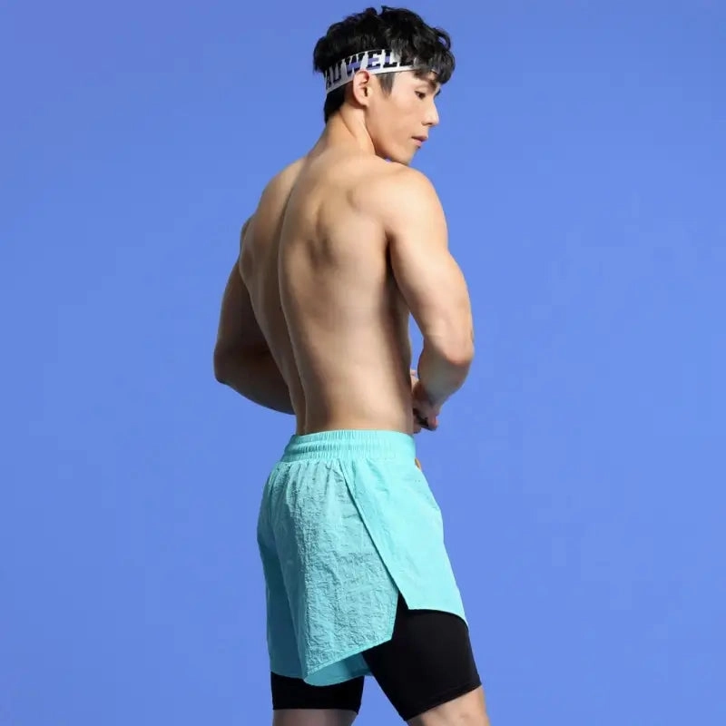 Tauwell 7" Sport Shorts with Built-In Underwear 2-in-1 Gym & Swim Shorts 22501