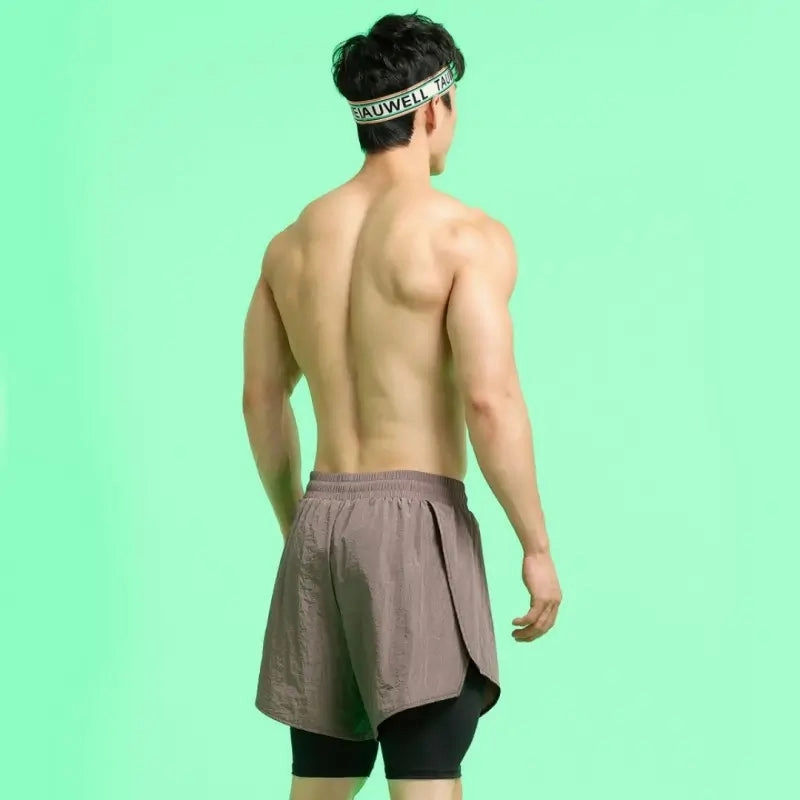 Tauwell 7" Sport Shorts with Built-In Underwear 2-in-1 Gym & Swim Shorts 22501