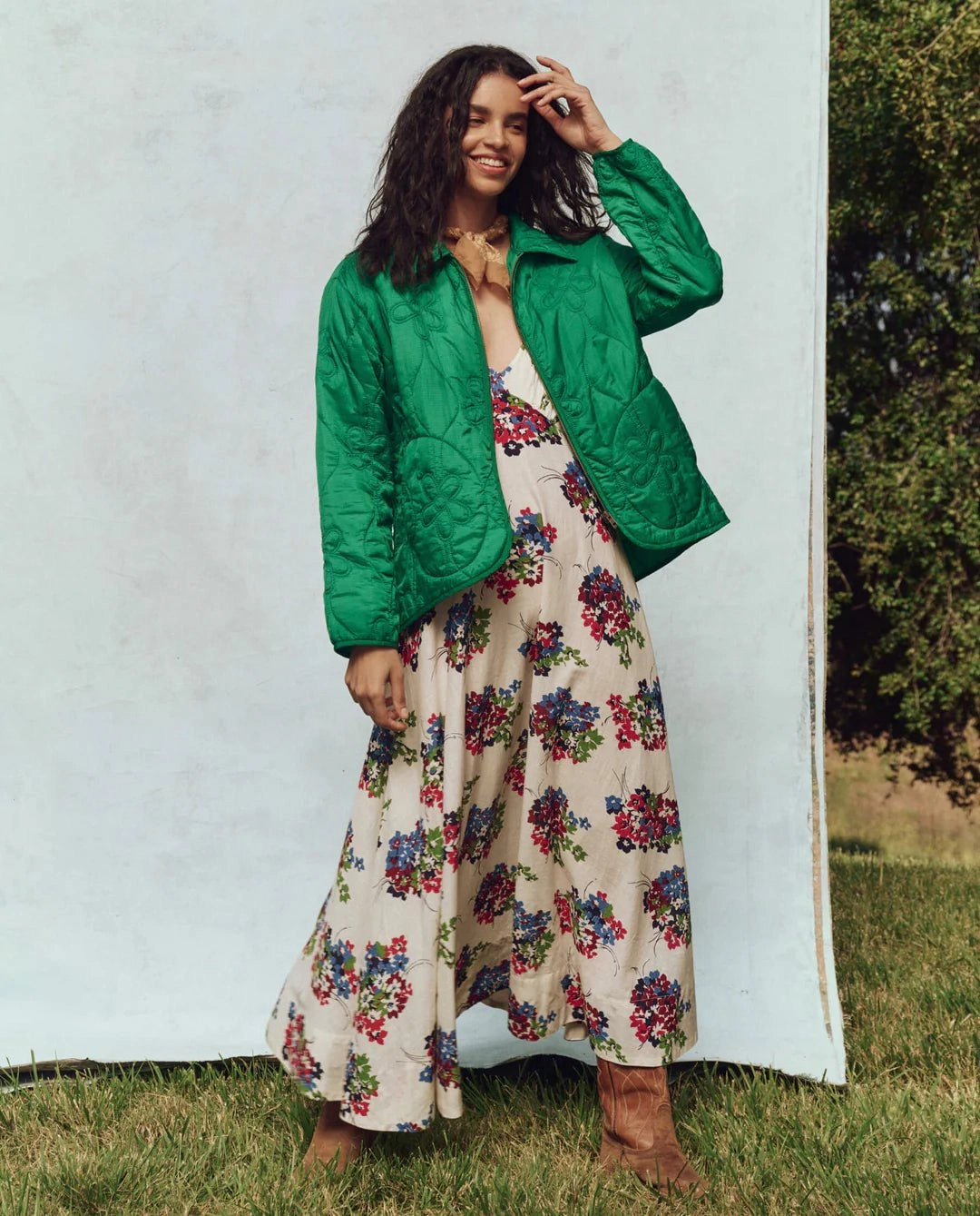 THE GREAT - Dill Daisy Quilted Jacket