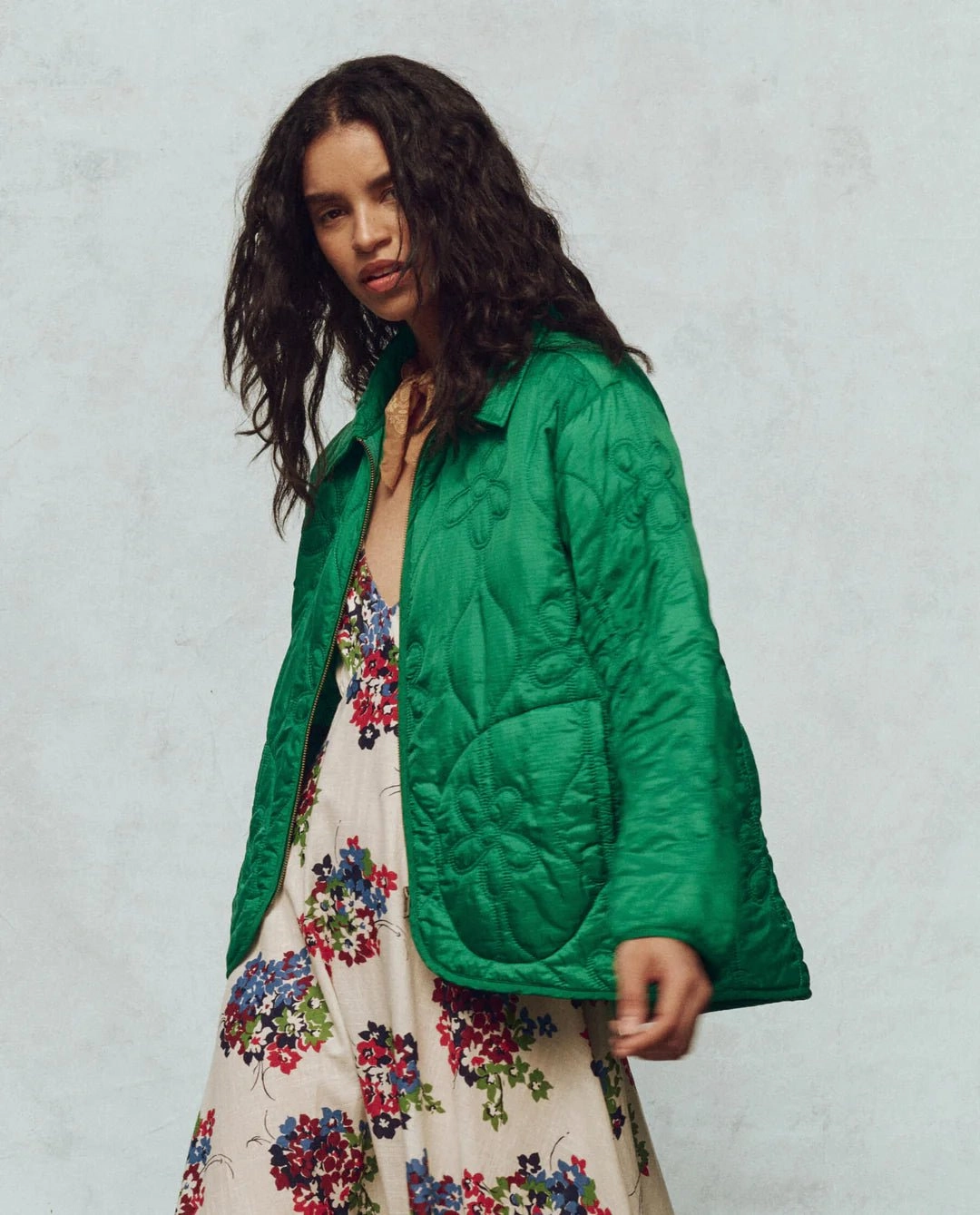 THE GREAT - Dill Daisy Quilted Jacket