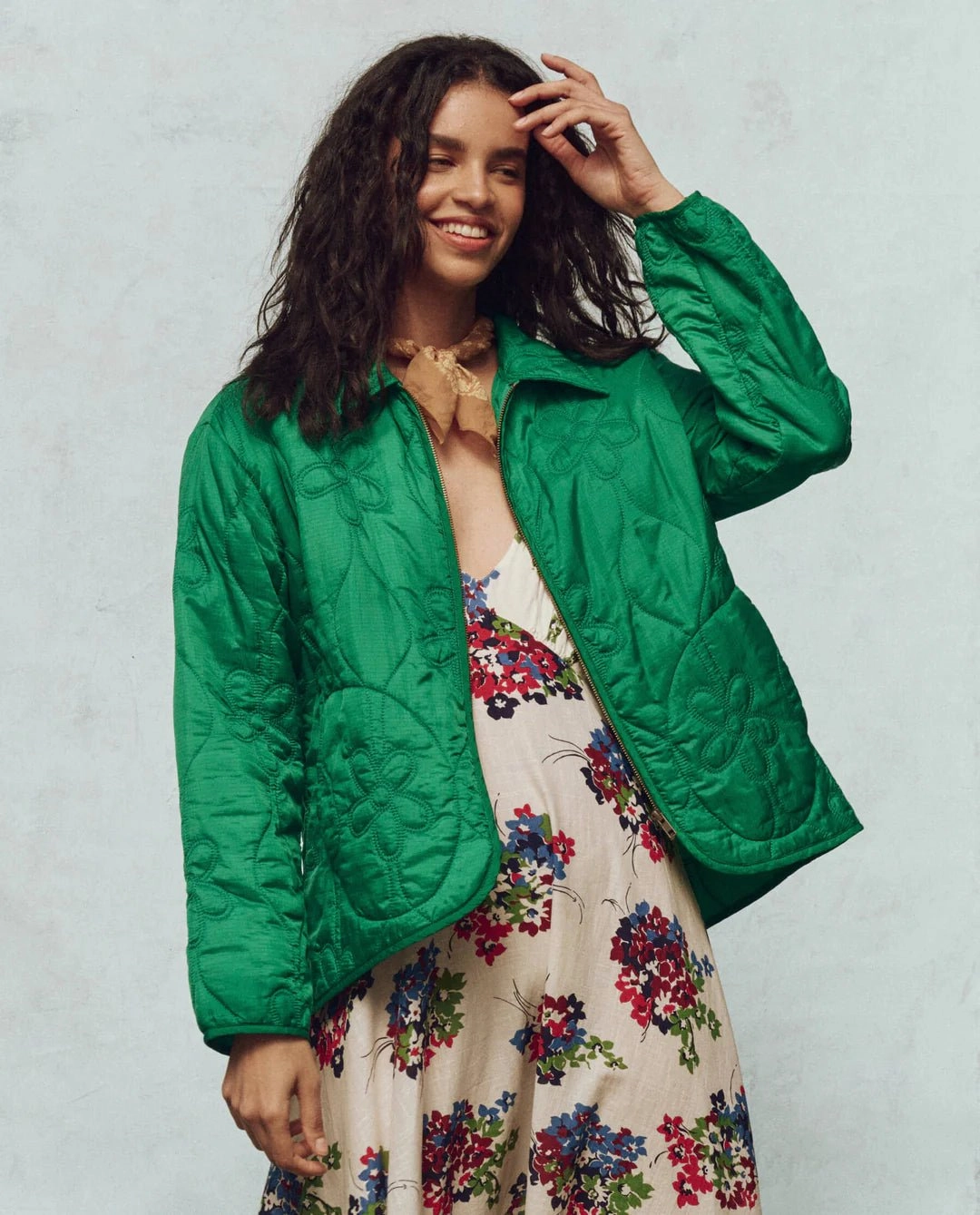 THE GREAT - Dill Daisy Quilted Jacket