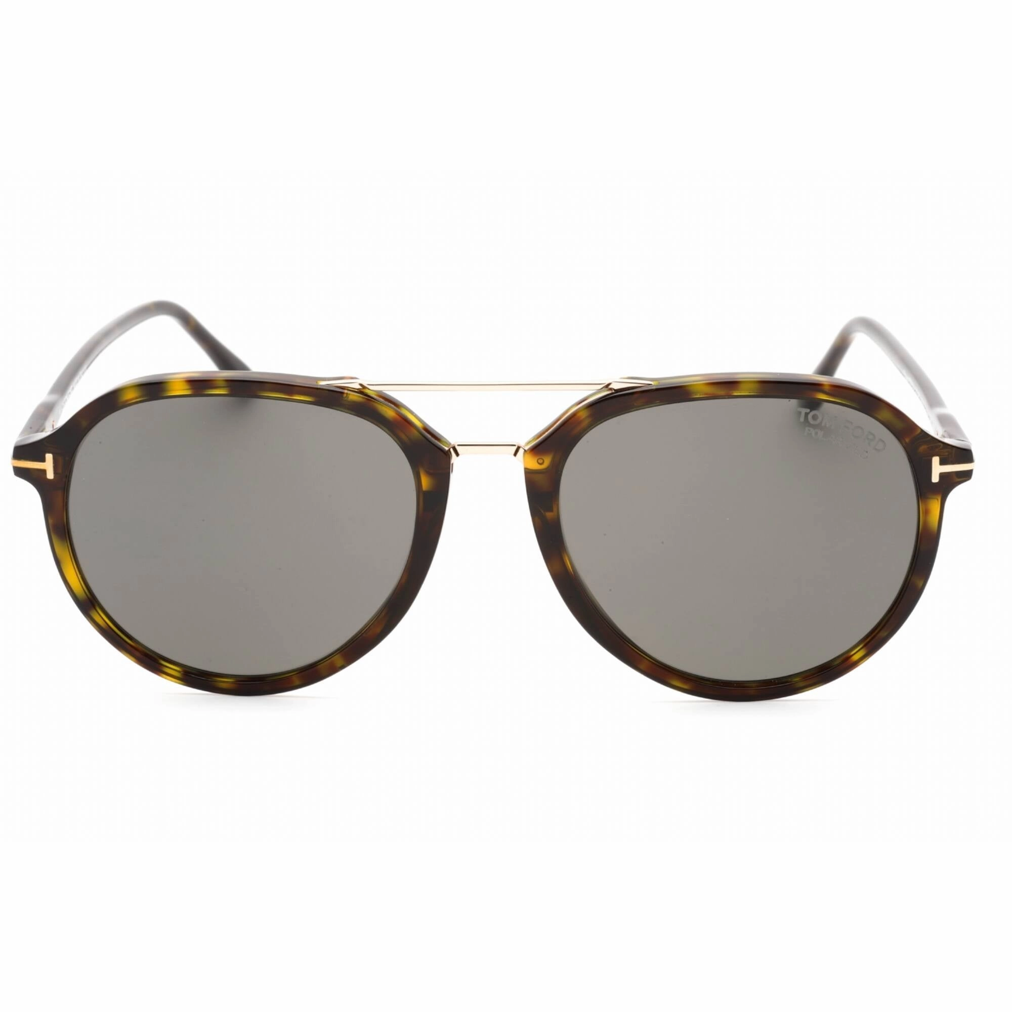Tom Ford Men's Sunglasses - Dark Havana Plastic Pilot Full Rim Frame | FT0674 52D