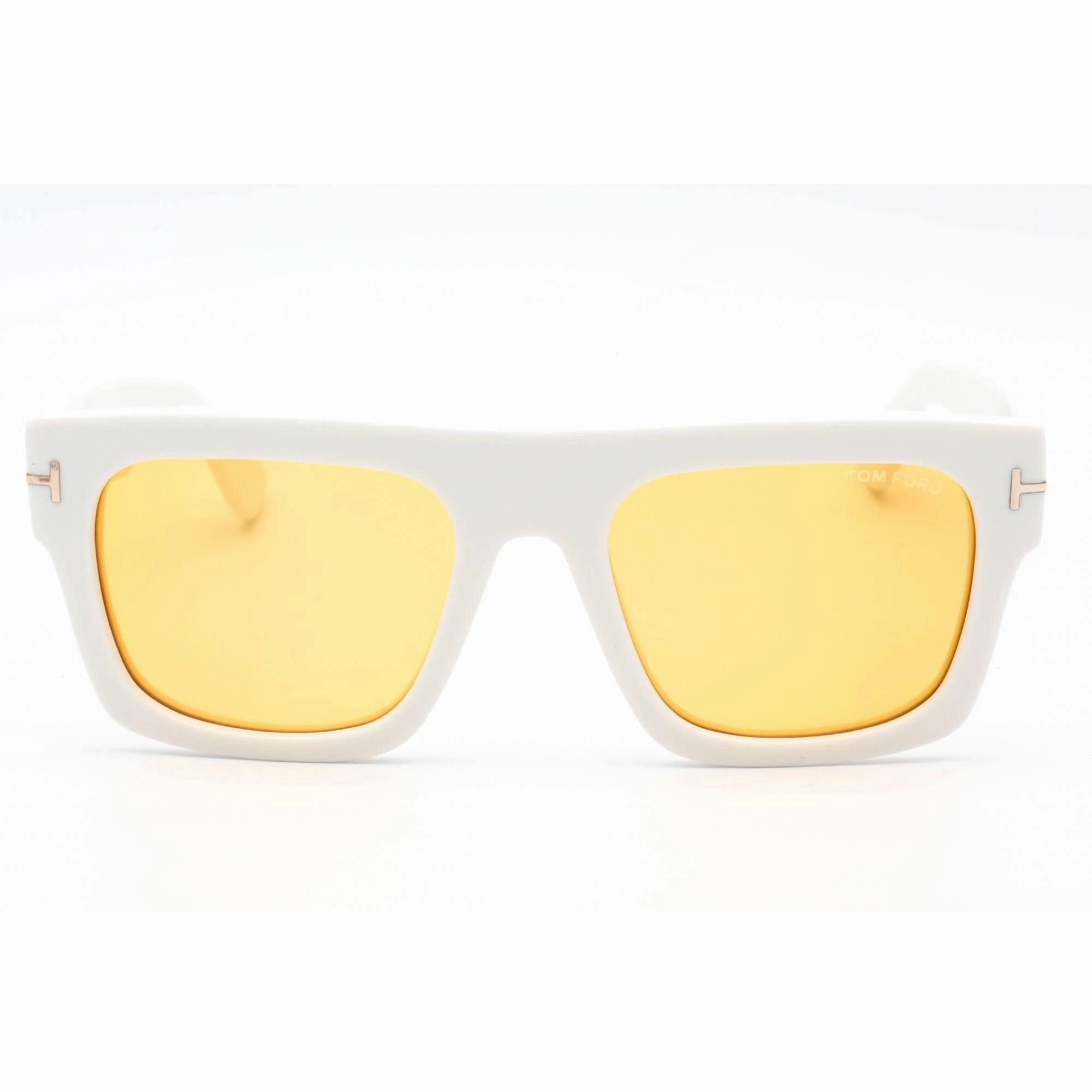 Tom Ford Men's Sunglasses - Ivory Plastic Square Shape Frame Brown Lens | FT0711 25E