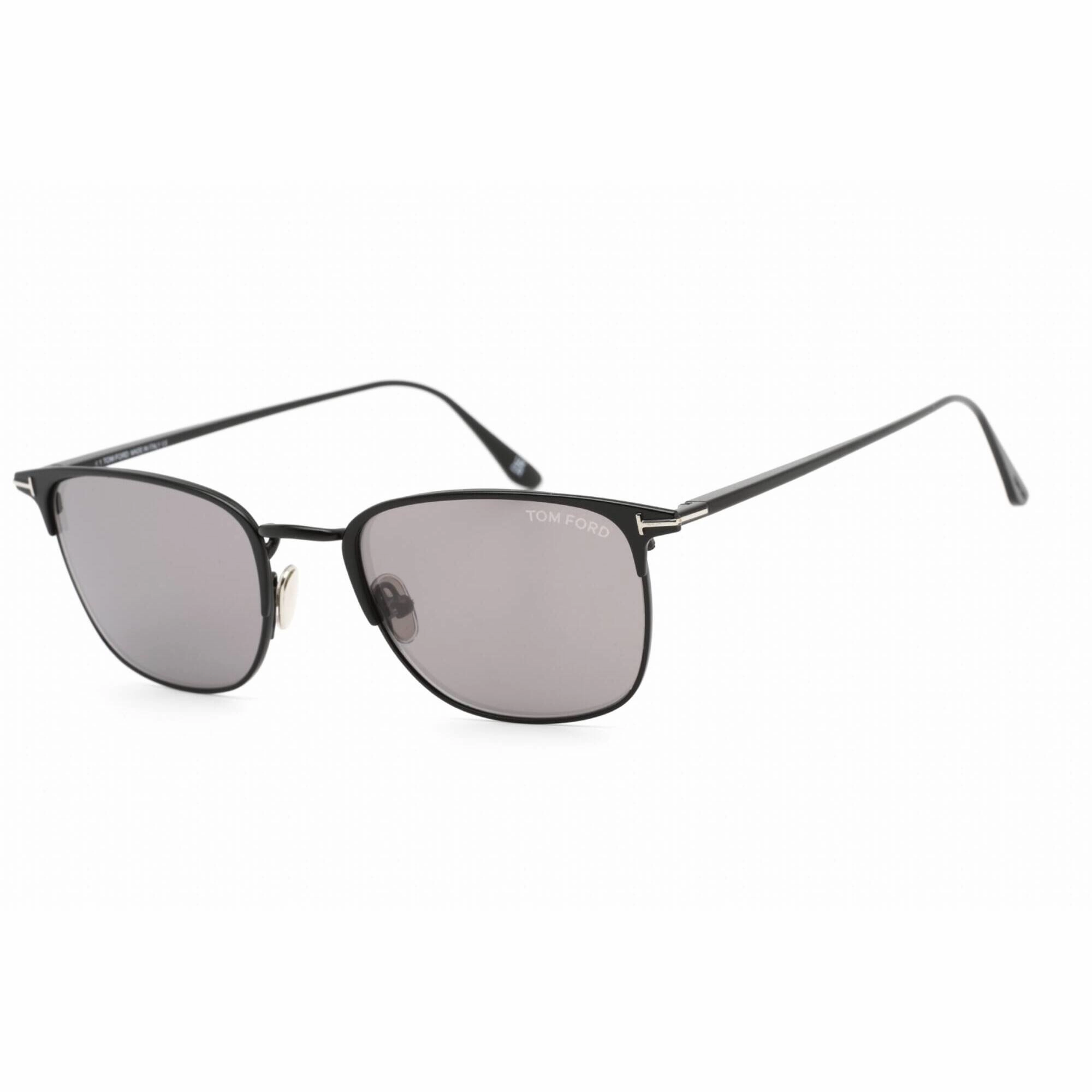 Tom Ford Men's Sunglasses - Matte Black Rectangular Metal Full Rim Frame | FT0851 02C