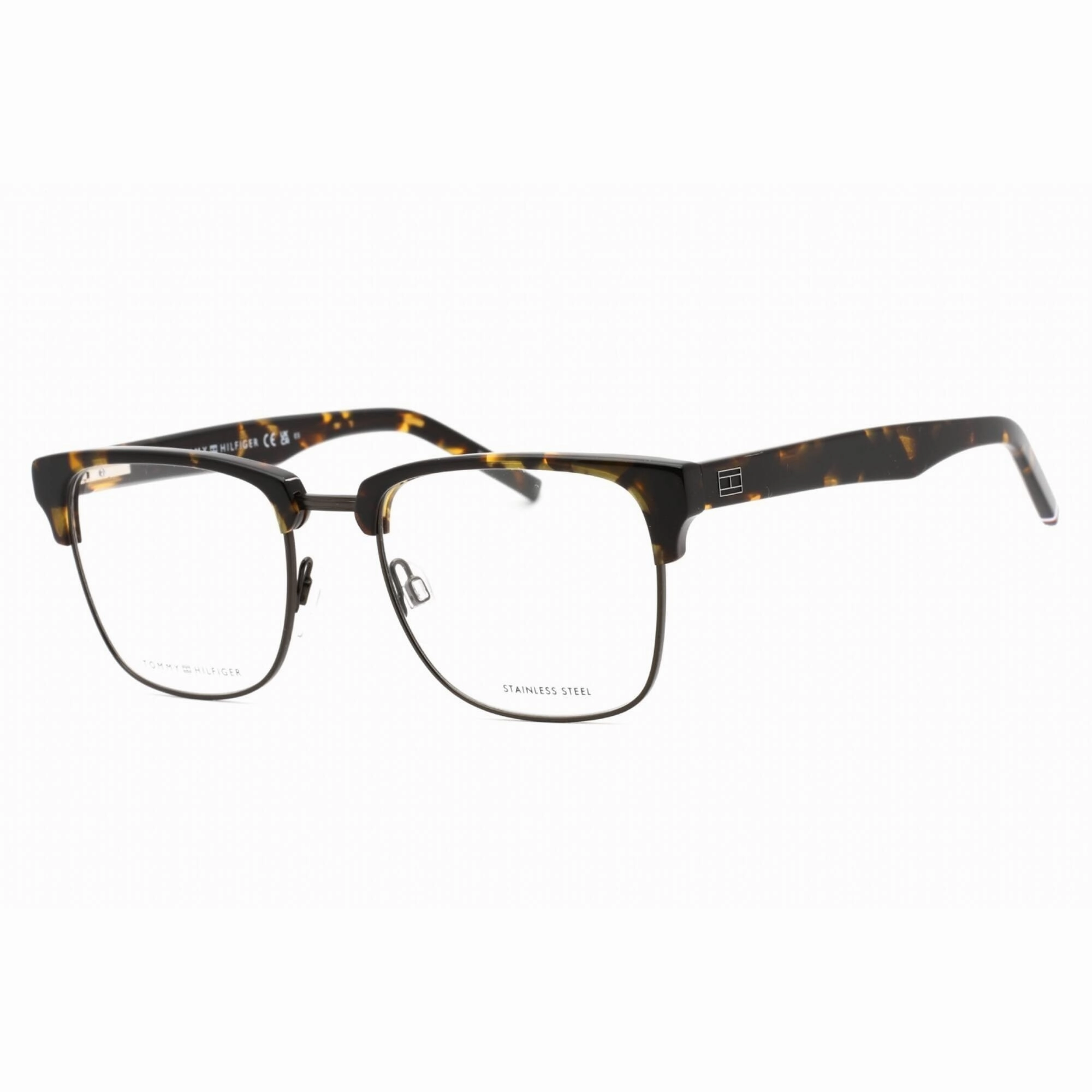 Tommy Hilfiger Men's Eyeglasses - Havana Acetate and Metal Frame | TH 1988 0086 00