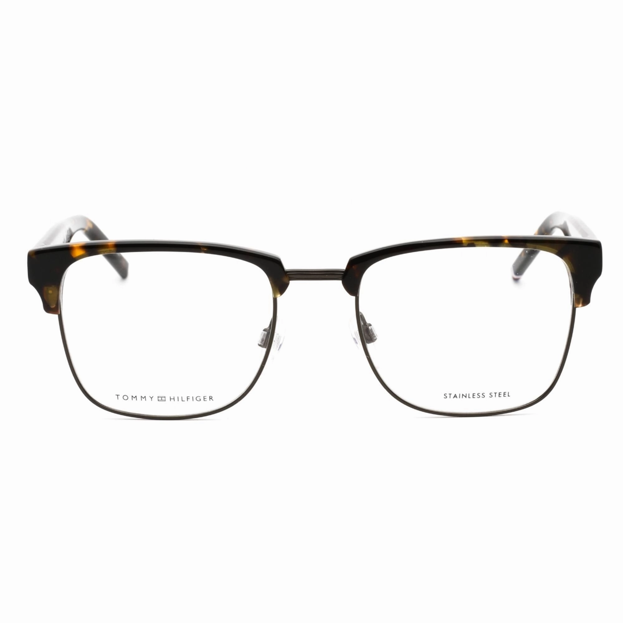 Tommy Hilfiger Men's Eyeglasses - Havana Acetate and Metal Frame | TH 1988 0086 00