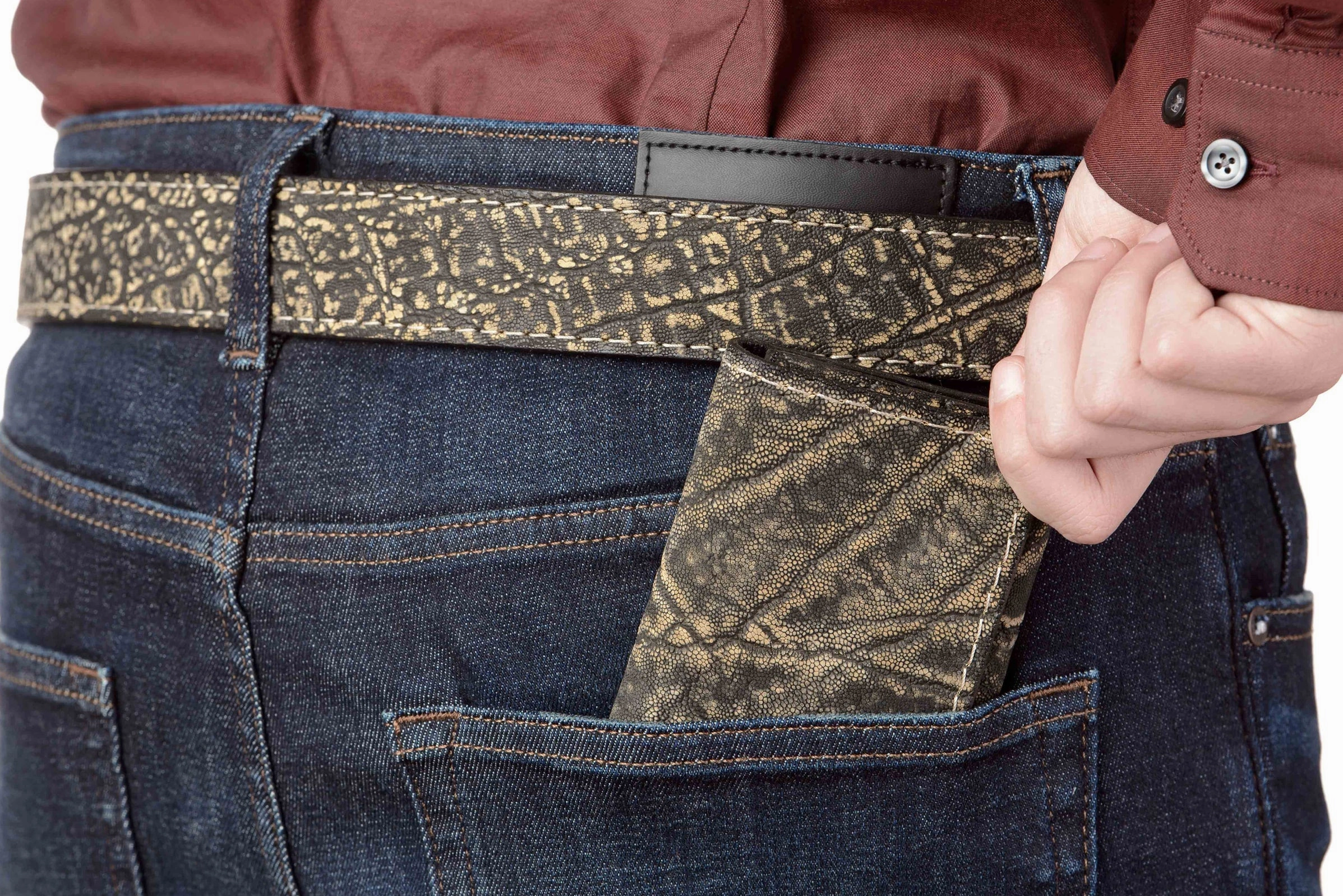 Tree Bark Elephant Trifold Wallet