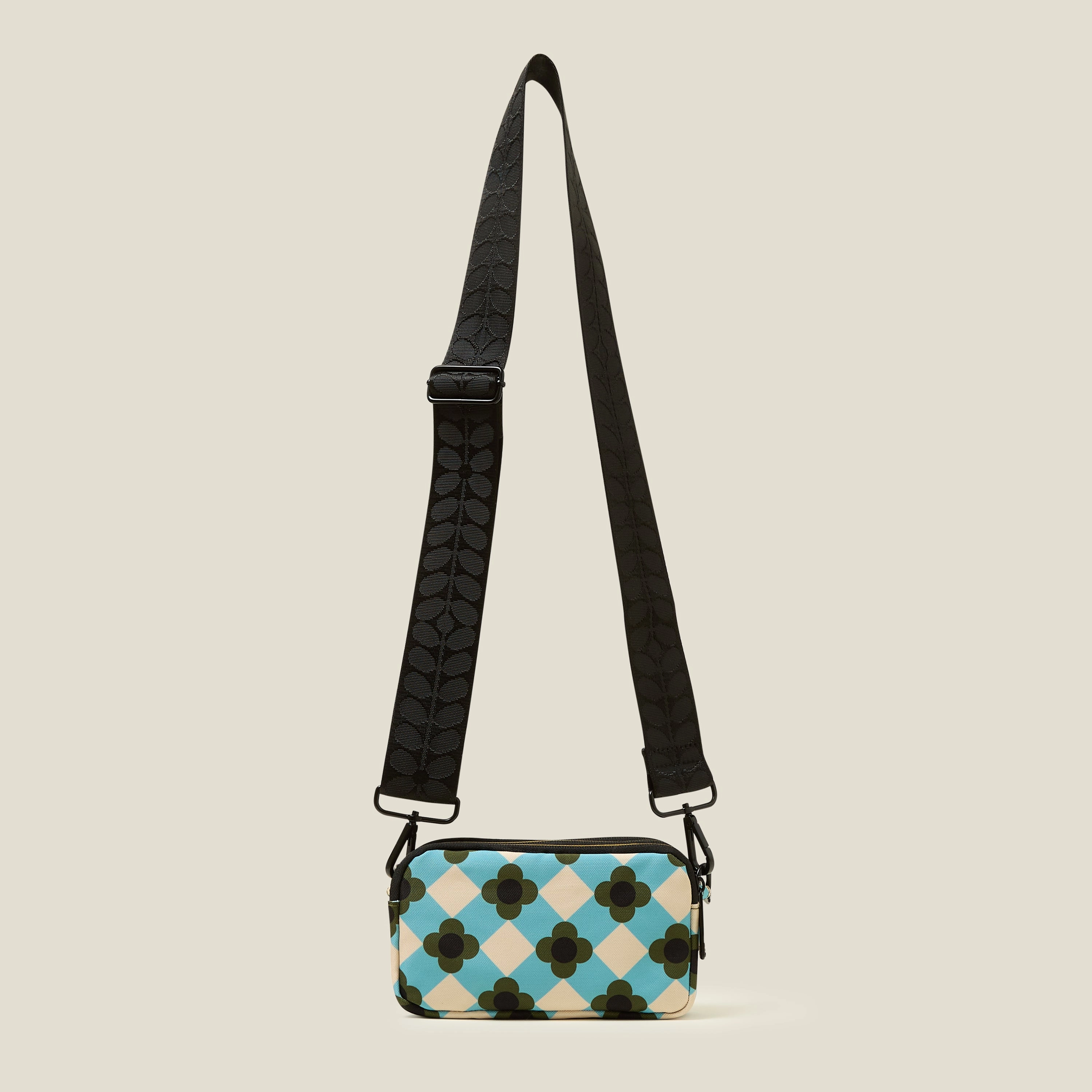 Tripod Crossbody - Flower Check Ziggurat
