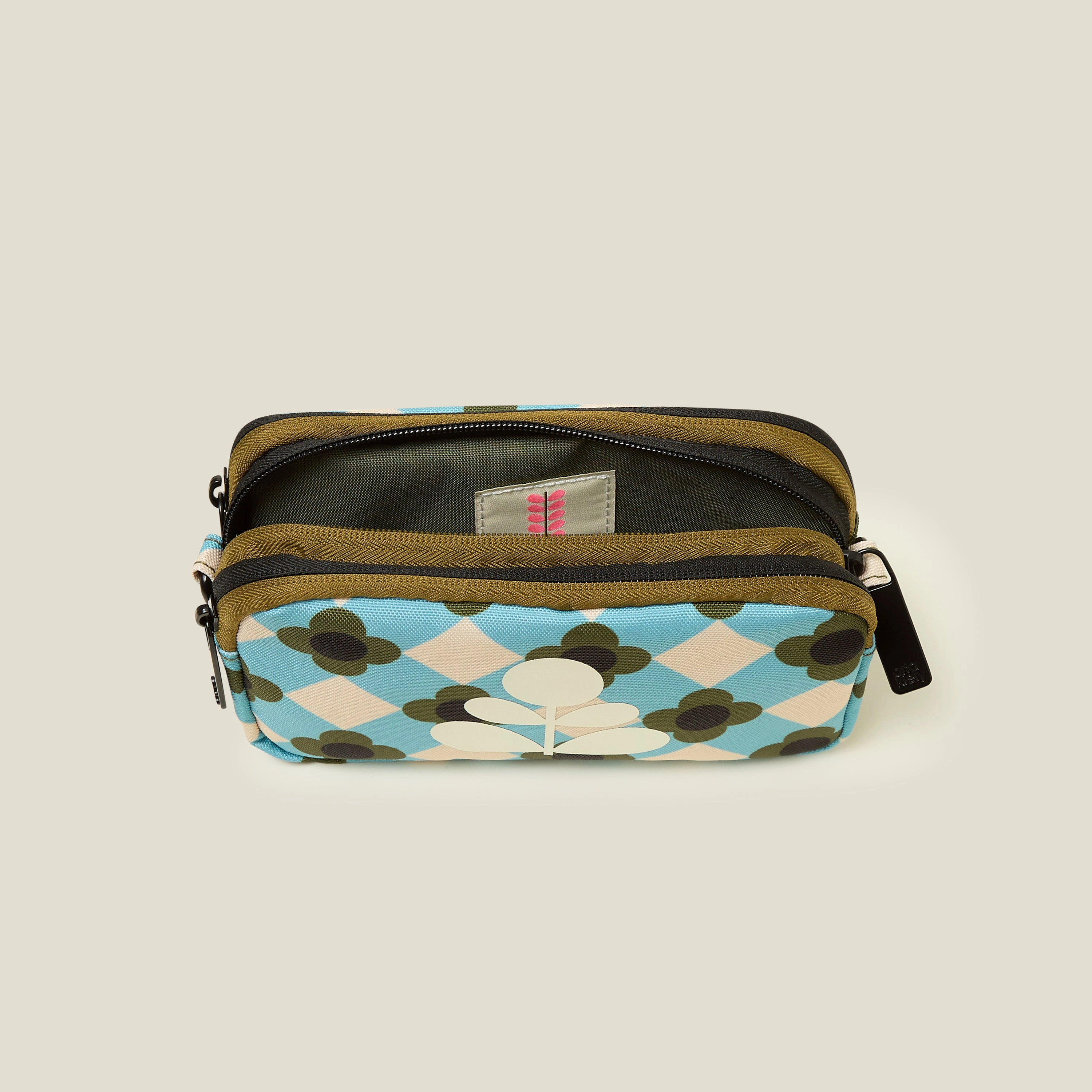 Tripod Crossbody - Flower Check Ziggurat
