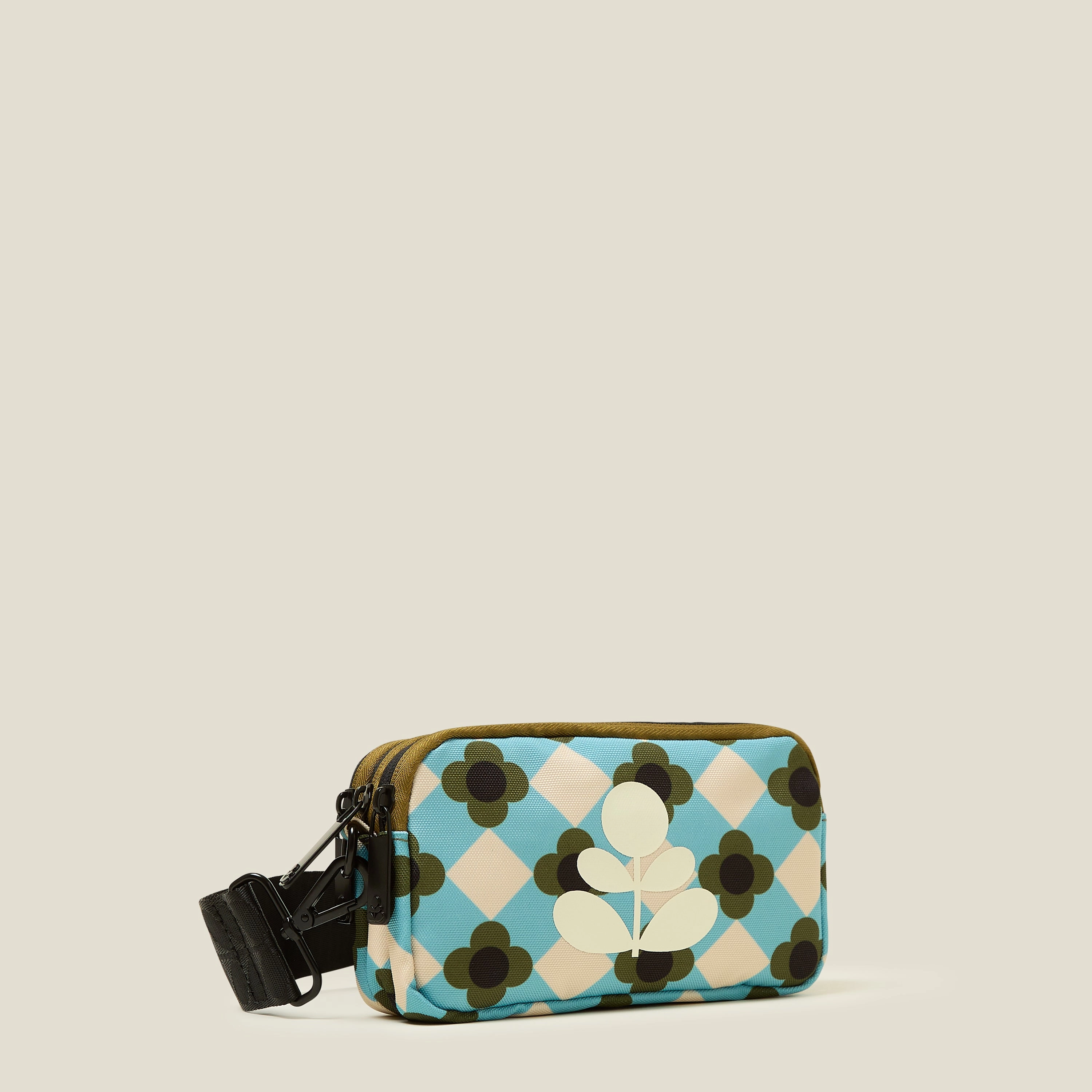 Tripod Crossbody - Flower Check Ziggurat